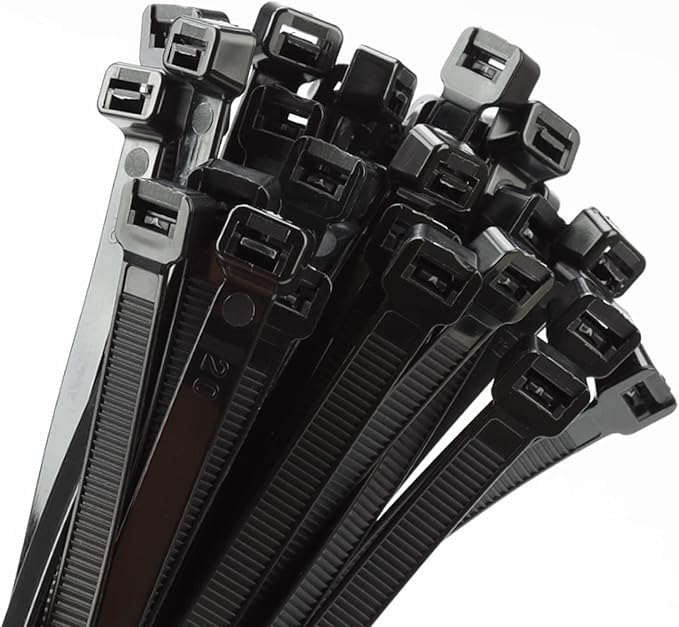 14 inch Black Zip Ties Heavy Duty 100 PACK, 200 LBS Ultra Exclusive Strong Plastic Wire Ties, Large Cable Ties Extra Long Tie Wraps, Indoor and Outdoor UV Resistant