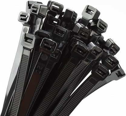 14 inch Black Zip Ties Heavy Duty 100 PACK, 200 LBS Ultra Exclusive Strong Plastic Wire Ties, Large Cable Ties Extra Long Tie Wraps, Indoor and Outdoor UV Resistant
