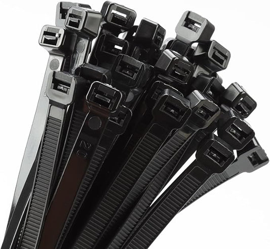 14 inch Black Zip Ties Heavy Duty 100 PACK, 200 LBS Ultra Exclusive Strong Plastic Wire Ties, Large Cable Ties Extra Long Tie Wraps, Indoor and Outdoor UV Resistant