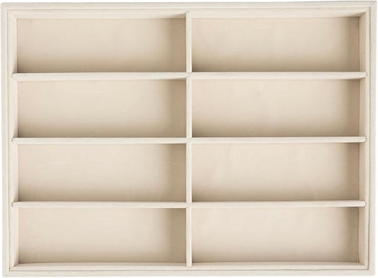 Frebeauty Sunglass Organizer,Velvet Glasses Organizer,8-Slot Sunglasses Tray for Drawer, Men's/Women's Sunglasses Box, Glasses Holder for Watch Stackable Eyeglass/Eyewear Display Tray(Beige)