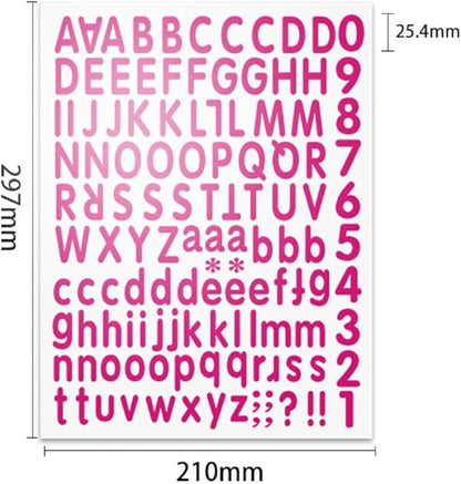 Alphabet Stickers Color Letter 1 Inch Mailbox Numbers Labels Vinyl Self-Adhesive Labels Matte Letter Sticker Waterproof Decorative DIY Stickers