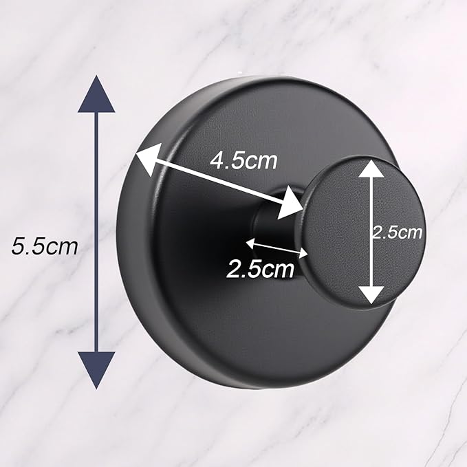 Season 2 Season Suction Cup Hooks for Shower, Bathroom Hooks for Towels Stainless Steel Wall Hook for Hanging up to 6.5 lbs Hooks for Kitchen, Glass, Mirror (2Pcs Black)