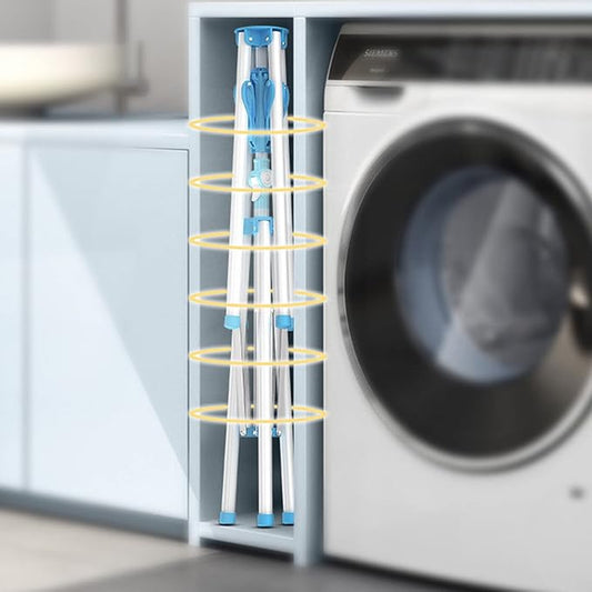 Tripod Clothes Drying Rack, Portable Foldable Stainless Steel Clothes Drying Rack Laundry Hanger Space Saving Tripod Stand, for Balcony Bedroom Household