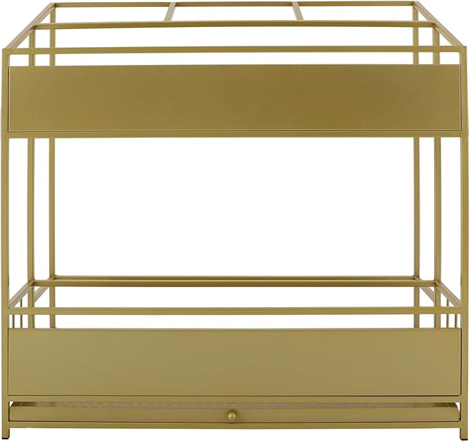 Commercial Metal Umbrella Holder Umbrella Stand with Drip Tray Entrance Umbrella Organizer Large Capacity Umbrella Rack for Home, Office, Apartment, Hotel (Gold, 26.8 * 12.6 * 27.6in)