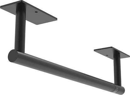 Paper Towel Holder Under Cabinet, Self Adhesive or Wall Mounted SUS304 Stainless Steel Paper Towel Holder for Kitchen, Bathroom, Farmhouse, Barbecue and Laundry (Matte Black)