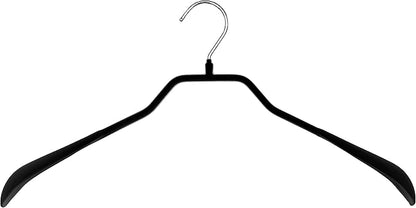 Mawa by Reston Lloyd BodyForm Series Non-Slip Space-Saving Clothes Hanger for Jackets, Suits and Coats, 16-1/2", Style 42/L, 1-Each, Black