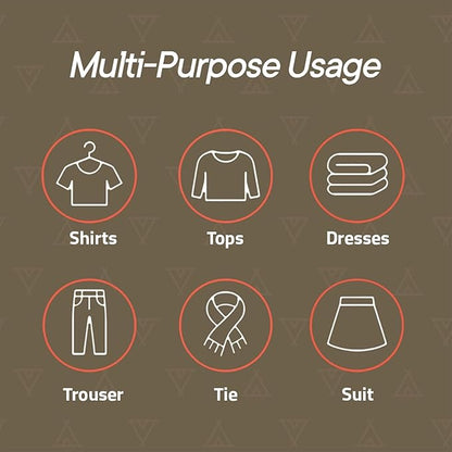 Black Space Saving Pants Hangers 2 Pack, 6 Layer Jeans Hangers and Closet Organizer for Jeans, Scarves, Skirts, Multi-Layer Hanger with Anti-Slip Coating & Stopper, Heavy-Duty S-Type Stainless Steel