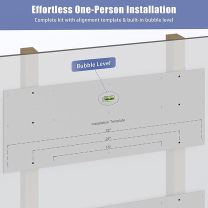 2-Pack 1x4ft Heavy Duty Garage Shelving, 1' x 4' Garage Wall Shelving Wall Mounted (2pack-1x4ft)