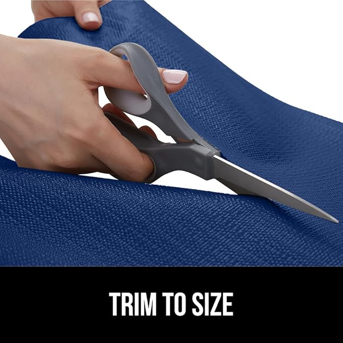 GORILLA GRIP DripGuard Shelf Liner, Non Adhesive Drawer and Kitchen Cabinet Protector, Slip Resistant BPA Free Smooth Surface Plastic Liners for Cabinets, Bathrooms, Closets, 12x120 Inch, Navy Blue