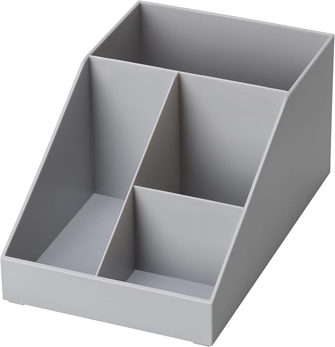 Navaris Coffee Station Organizer - 4 Compartment Coffee Bar for Sugar, Creamer, Cup, Tea - Office & Kitchen Countertop Organization