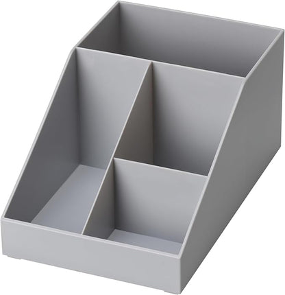 Navaris Coffee Station Organizer - 4 Compartment Coffee Bar for Sugar, Creamer, Cup, Tea - Office & Kitchen Countertop Organization