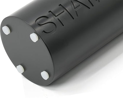 Indecor Home Matte Black Shampoo Dispenser Modern Refillable Pump Bottle with Embossed Text, Durable Resin Construction for Bathroom and Kitchen