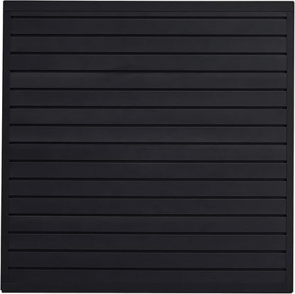 VEVOR Slat Wall Paneling, 4 x 4 ft, PVC Garage Slatwall with Modular Design, Black Slat Wall Easy-to-Install Adjustable Slatwall Panel with Coupling Structure & DIY Cutting, Fits for Storage & Display