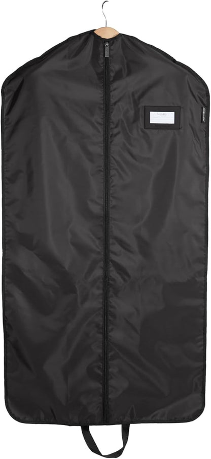Covermates Keepsakes Garment Bag Set - Premium Polyester - Full Length Zipper - ID Window - Carrying Handles - Closet Storage, Black