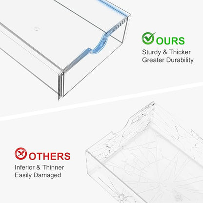 Acrylic Drawer Organizer with 22 Drawers, 4 Set Craft Organizers and Storage, Clear Storage Drawers, Desk Drawer Organizer for Vanity, Office Supplies, Jewelry, Pen