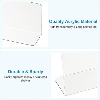 PATIKIL 6 Pack Shelf Dividers for Closet Organization, 15.7x1.57x4.7 Acrylic Magnetic Closets Separator Kitchen Cabinet Shelves Under Bed Blocker for Bedroom Kitchen Office, Clear