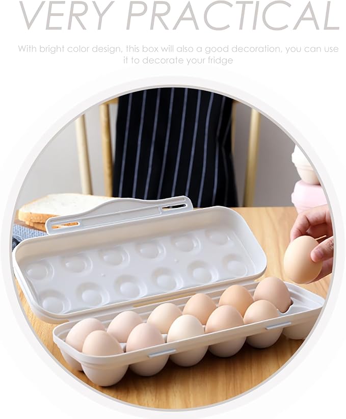 UPKOCH Stackable Egg Holder for Refrigerator - 18-Count Grey PP Storage Container with Lid, Anti-Collision Organizer for Fridge & Pantry (30cm/11.8in)