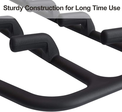 ELONG HOME Belt Hanger, Tie Rack for Closet, Sturdy Belt Organizer with 360 Degree Swivel, 11 Large Sturdy Belt Hooks, Non Slip Rubberized Belt Rack, Black
