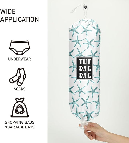Ocean Themed Gifts Plastic Bag Organizer, Grocery Bag Holders, Beach Home Laundry Room Kitchen Decor, Gifts for Women