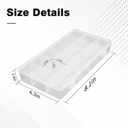OALCQ 24 Grids 36 Grids 2 Pcs Bead Organizer Box Tackle Box Organizers and Storage Rock Collection Storage Boxes