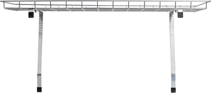 Household Essentials Rear Display Over-The-Washer Storage Shelf to Organize and Store Laundry Room Supplies, Silver