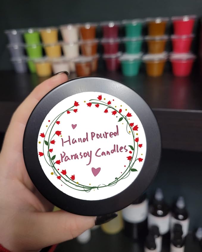 500pcs 2" Canning Labels - Round Mason Jar Stickers, 2 Wreath Designs, Food & Spice Bottle Labels