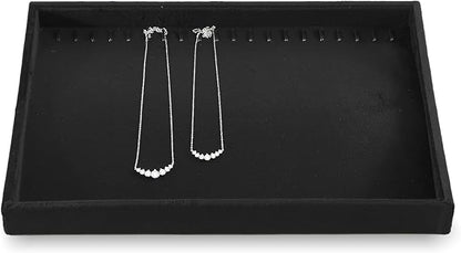 Necklace Holder Organizer, Velvet Jewelry Trays,Premium Necklace Case,Luxury Jewelry Displays,Black Bracelet Organizer