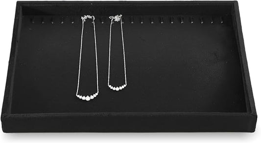 Necklace Holder Organizer, Velvet Jewelry Trays,Premium Necklace Case,Luxury Jewelry Displays,Black Bracelet Organizer