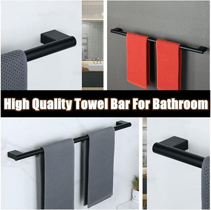 Alise Bath Towel Bars,Black Towel Holder Towel Racks for Bathroom and Lavatory,SUS304 Stainless Steel Hand Towel Hanger Towel Rail Wall Mount,GNM2070-B,28 Inch