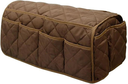 IPENNY 14Pockets Cotton Sofa Couch Remote Control Holder Chair Armrest Caddy Pocket Organizer Storage Bag for Cellphone Tablet Notepad Book Magazines DVD Eyewears Drinker Snacks Holder Pouch