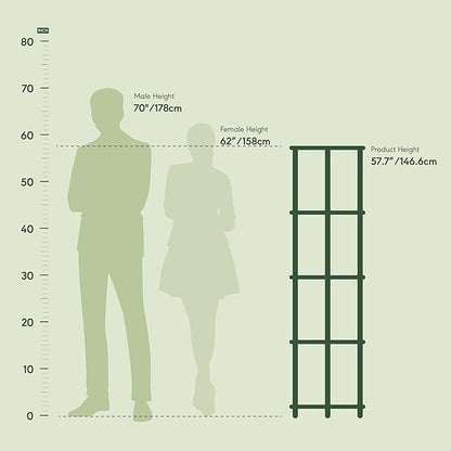 Furinno TURN-N-TUBE Corner Shelf, 5-Tier Corner Bookshelf, Open Storage Shelves, for Organization and Storage, Living Room, Home Office, Garage, Bedroom, Walnut