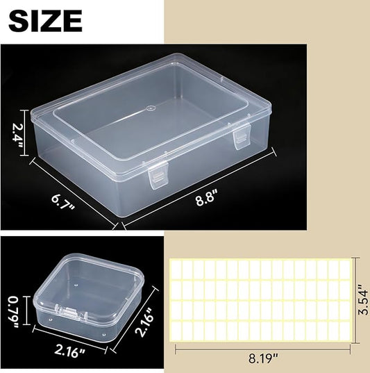 Bead Organizer Box,Jewelry Organizers and Storage, 30-Piece Small Storage Containers Set with Hinged Lids and Labels
