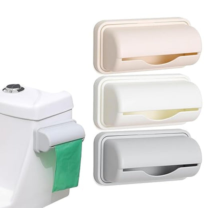 Trash Bag Dispenser Wall Mount, Small Garbage Bag Dispenser and Holder, Plastic Liner Organizer for Kitchen, Bathroom, Cabinet or Under Sink Storage – 3 Pack