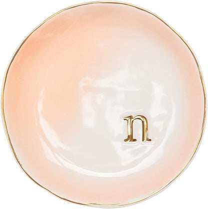 COLLECTIVE HOME - Ceramic Jewelry Tray, Decorative Trinket Dish for Rings Earrings Necklaces Bracelet Watch Keys, Birthday Mother's Day Christmas Gift for Women, 4.75", Colored Surface (N)