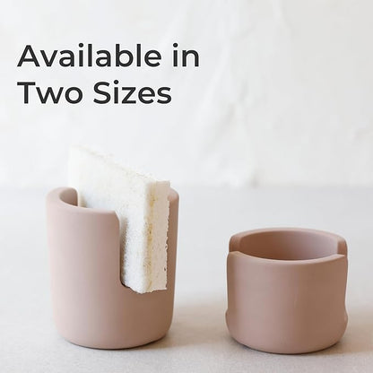 Selegna Diatomite Sponge Holder - Quick Dry Kitchen Sink Organizer - Fast Absorbing Stone Drying Caddy -Dish Sponge Holder for Kitchen Sink, Diatomaceous Earth Sponge Holder (Brown, Large)