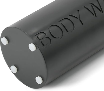 Indecor Home Matte Black Body Wash Dispenser Luxurious Refillable Pump Bottle with Embossed Text, Durable Construction for Bathroom and Shower