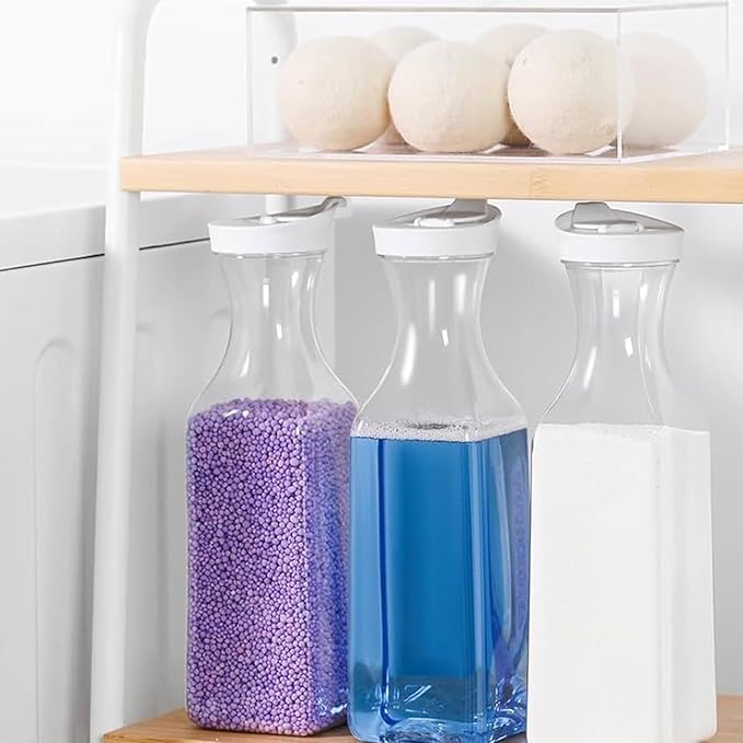 Detergent Storage, 1.5 L Large Capacity Detergent Powder Storage Box, Detergent Box, Detergent Container, 3 pcs,For Detergent, On Fabric Softener Storage