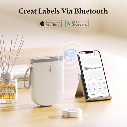 NIIMBOT D11 Bluetooth Label Maker 300 DPI Portable Label Printer with 3Rolls Labels