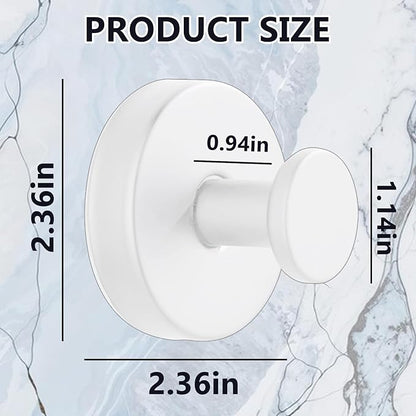 HESUSLA Suction Cup Hooks for Wreaths on Glass,2025 New Model No-Drill Suction Cup Hooks,Wreath Hangers for Front Doors,Metal Towel Hooks for Showers Bathrooms Mirrors(2 Pack,White)