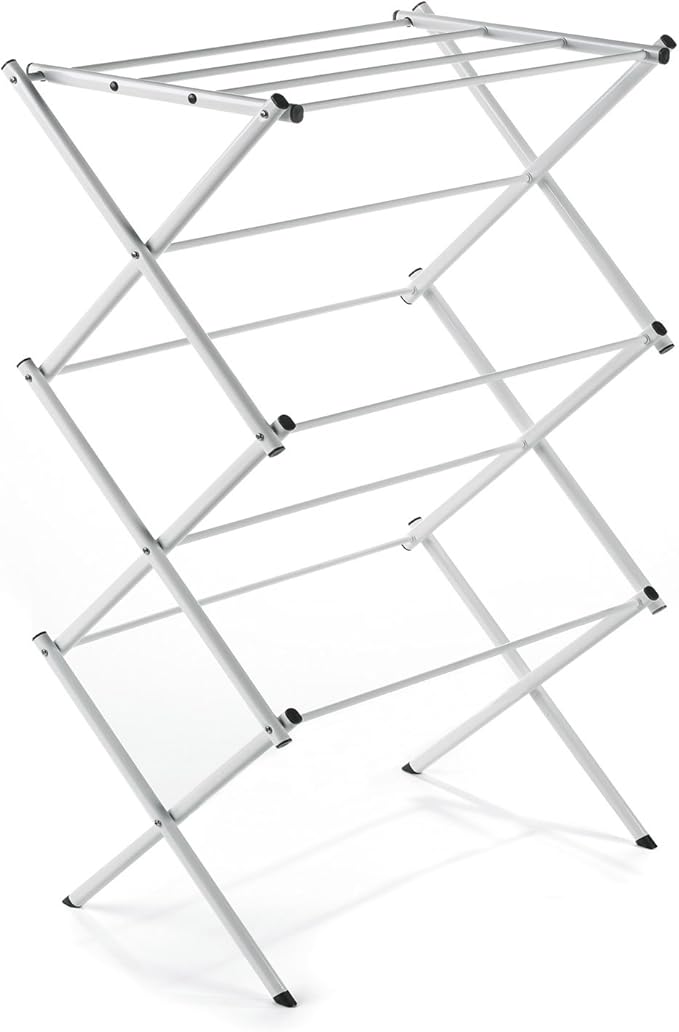 Polder 8311-90 Freestanding Accordion Clothes Drying Rack, 29" x 14.5" x 42", White