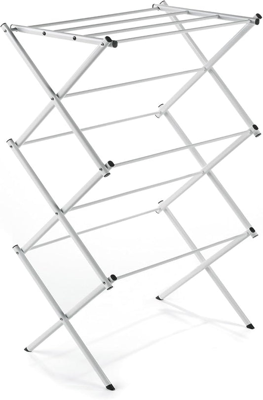 Polder 8311-90 Freestanding Accordion Clothes Drying Rack, 29" x 14.5" x 42", White