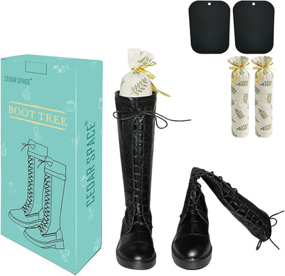 Boot Shapers for Tall Boots Women,Boot Trees Cedar Freshner,Inserts Boots Support for Women 100% Cedar Wooden Sachets Bags
