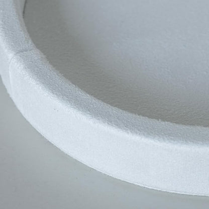 COLLECTIVE HOME - Velvet Jewelry Tray, 6" Monogrammed Jewelry Dish, Smooth Velour Display Dish for Rings, Earrings, Necklaces, Makeup, Personalized Gifts for Women (White-g)