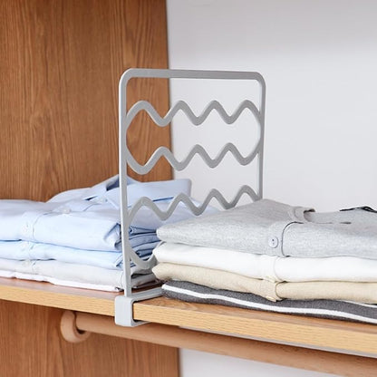 Zerodeko Closet Shelf Divider Sturdy Plastic Separator for Organizing Clothes Towels Accessories for Kitchen Cabinets Libraries Office Storage Random