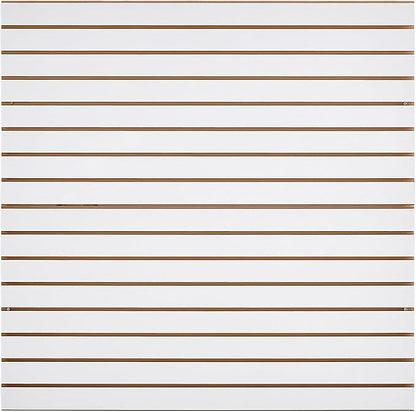 VEVOR Slat Wall Paneling, 4 x 4 ft, MDF Garage Slatwall with Modular Design, White Slat Wall Easy-to-Install Adjustable Slatwall Panel with Coupling Structure & DIY Cutting, Fits for Storage & Display