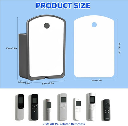 Leinuosen 12 Pcs Remote Control Holder Wall Mount Self Adhesive TV Controller Holder Gray TV Remote Organizer Wall Pen Organizer for Home Office School Storage Accessories