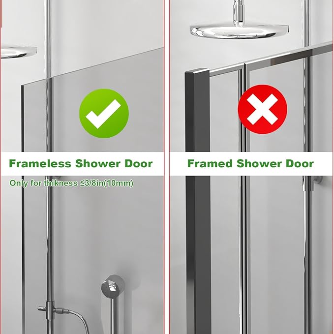 HUFEEOH Shower Towel Hooks, 7.5-Inch Extended Over Glass Shower Door Hanger for Towels & Robes, Rustproof Bathroom Towel Rack, 2-Pack (Black, T Shape)