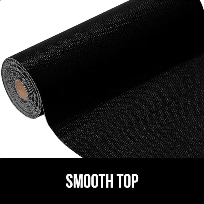 GORILLA GRIP Slip Resistant Drawer and Shelf Liner 2 Pack, Non Adhesive Water Resistant, Easy Clean and Trim, Smooth Surface Liners for Kitchen Cabinet, Shelves, Drawers, Pantry, 20 in x 20 FT, Black