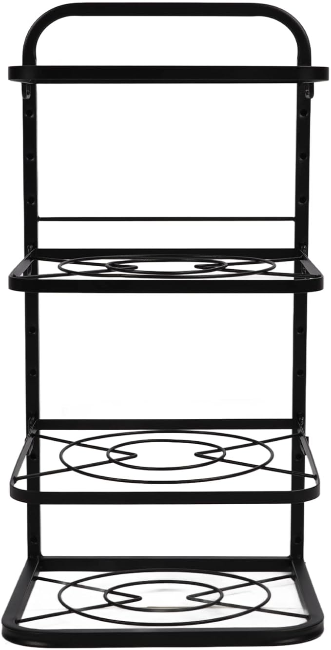 Miskall Pot Rack Organizers, 4 Tiers Pots and Pans Organizer for Kitchen Organization & Storage, Pan Rack for Kitchen, Lid Organizer for Pots and Pans