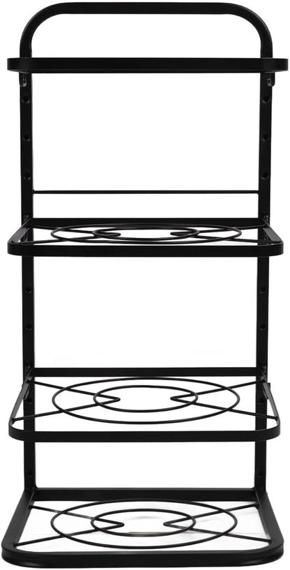 Miskall Pot Rack Organizers, 4 Tiers Pots and Pans Organizer for Kitchen Organization & Storage, Pan Rack for Kitchen, Lid Organizer for Pots and Pans